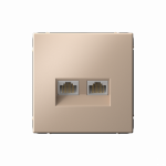ARTGALLERY РОЗЕТКА двойная компьютерная RJ45+RJ45, кат. 5е, механизм, ПЕСОЧНЫЙ
