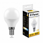Лампа светодиодная,  (9W) 230V E14 2700K G45, LB-550