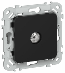 Розетка 1гн ТВ оконечная с/у черный механизм РТВм-1-1-1-ФлЧ FLITE IEK (1/100)
