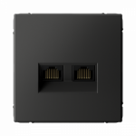 Розетка 2гн комп+комп RJ45+RJ45 с/у базальт механизм кат.6А ArtGallery Systeme Electric (1/5/20)