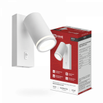 Светильник настенный под лампу GU10 бра с выключателем белый NOTA P1хGU10-NL-WH IN HOME (1/50)