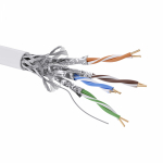 Кабель CAT 6, S/FTP, нг(А)-HF, бухта 305м, белый