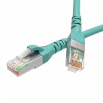 Патч-корд экранированный CAT6A S/FTP 4х2, LSZH, бирюзовый, 7.0 м