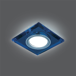 Светильник Квадрат. Синий/Хром, Gu5.3, LED 4100K Gauss Backlight 1/40 СНЯТ