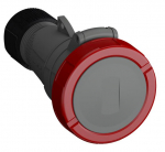 Розетка силовая кабельная переносная 4P 16А 400 в (50+60 гц) красная пластик ip67 ABB