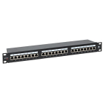 Патч-панель TERACOM PRO 19   Cat.5E 1U полный экран STP 24 порта RJ-45 Dual IDC с органайзером