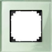 Рамка 1-пост. цвет зеленый Изумруд прозрачная глянцевый, стекло горизонт. и вертик., IP20 MERTEN SE