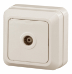 Розетка 1гн ТВ одиночная о/у крем IP20 2-301-02 Intro Quadro ЭРА (1/10)