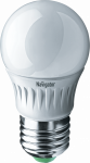 Лампа светодиод 5Вт шар E27 6500К 425Лм матовая NLL-P-G45-5-230-6.5K-E27 Navigator (10/100)