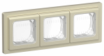 FLITE Рамка 3-мест. IP55 Рпро-3-55-ФлШ шам. IEK