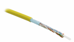 Кабель витая пара, экранированная F/UTP, категория 5e, 4 пары (24 AWG), одножильный (solid), экран - ф Hyperline FUTP4-C5E-S24-IN-PVC-YL-305 (305м)