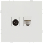 Розетка ЭРА Galaxy 15-3110-08 комбинированная RJ45+TV IP20 белый матовый