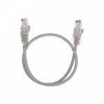 Шнур коммутационный патч-корд U/UTP, CAT 5e, RJ45-RJ45, 26AWG, PVC, серый, 0,5м REXANT