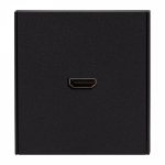 Розетка HDMI с/у антрацит механизм с рамкой MIELE STRONG KRANZ (1/100)