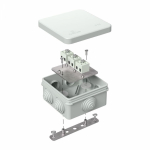 Коробка огнестойкая для о/п 40-0210-FR1.5-6 Е15-Е120 RAL7035 80х80х40 (44 шт/кор) Промрукав