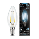 Лампа светодиод 7Вт Свеча Е14 4100К 580Лм Gauss Filament (1/10/50)