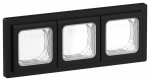 FLITE Рамка 3-мест. IP55 Рпро-3-55-ФлЧ чер. IEK