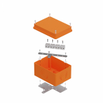 Коробка огнестойкая для о/п 40-0351-FR1.5-8 E15-E120 для о/п RAL2004 150х110х90 (6 шт/кор) Промрукав