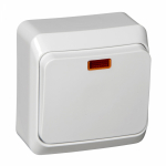 Выключатель 1кл с подсв о/у белый IP20 Этюд Systeme Electric  (1/25/200)