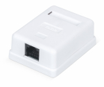 WRline Розетка компьютерная RJ-45, категория 5e, неэкранированная, одинарная, внешняя, Dual IDC, цвет белый