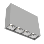 Светодиодный светильник VARTON DL-Box Reflect Multi 1x4 накладной 14 Вт 4000 К 150х40х115 мм RAL7045 серый муар 24° DALI