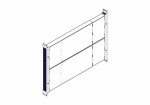 Продольный кабельный канал для шкафов серии Uniprom, 1U, черный