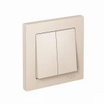 Выключатель 2кл с/у бежевый в сборе быстрозажим AtlasDesign Systeme Electric (1/15)