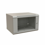 WRline Шкаф настенный 19-дюймовый (19"), 9U, 500x600х450мм, стеклянная дверь, цвет серый (RAL 7035) (разобранный) WRline Шкаф настенный 19-дюймовый (19"), 9U, 500x600х450мм, стеклянная дверь, цвет серый (RAL 7035) (разобранный)