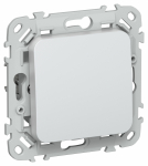 FLITE Выключ. 1-кл. кноп. прох. 10А ВС61-2-0-ФлЖ жем. IEK