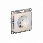 Розетка 1гн с З/К шторки с/у жемчуг механизм 16А AtlasDesign Systeme Electric (1/10)
