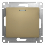 Выключатель 1кл прох с подсв с/у титан механизм Glossa Systeme Electric (1/20)