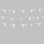 Гирлянда Белт-Лайт 2 жилы, 50м, шаг 40см, 125 патронов E27, IP65, белый плоский провод ПВХ PROconnect
