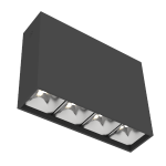 Светодиодный светильник VARTON DL-Box Reflect Multi 1x4 накладной 10 Вт 4000 К 150х40х115 мм RAL9005 черный муар кососвет DALI