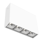 Светодиодный светильник VARTON DL-Box Reflect Multi 1x4 накладной 10 Вт 3000 К 150х40х115 мм RAL9003 белый муар кососвет DALI
