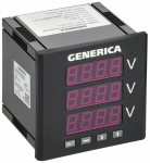 Вольтметр цифр. щит. 3-ф. DO RS-485 96х96 LED GENERICA Вольтметр цифр. щит. 3-ф. DO RS-485 96х96 LED GENERICA