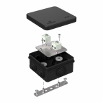 Коробка огнестойкая для о/п 40-0210-FR1.5-4 Е15-Е120 RAL9005 80х80х40 (44 шт/уп) Промрукав