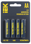 Элемент питания аккумулятор Ni-MH HR6 (AA) 2700 mAh 4шт GREEN IEK (1/10)