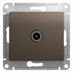 Розетка 1гн ТВ оконечная с/у шоколад механизм Glossa Systeme Electric  (1/10)
