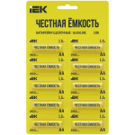 Батарейка щелоч. Alkaline LR6/AA (10шт/отр. блистер) IEK