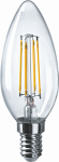 Лампа светодиод 6Вт свеча на ветру Е14 4000К 660Лм филамент прозр NLL-F-C35-6-230-4K-E14 Navigator
