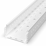 Лоток перфорированный Стандарт 200х100х3000 (0,8 мм) RAL 9003 (6 м/уп) Промрукав Лоток перфорированный Стандарт 200х100х3000 (0,8 мм) RAL 9003 (6 м/уп) Промрукав