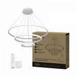 Светильник светодиодный ESTETIKA RING-140RC-3WH 140Вт 230В 3000-6500K 600/400/200 1.2м трос пульт ДУ белый IN HOME Светильник светодиодный ESTETIKA RING-140RC-3WH 140Вт 230В 3000-6500K 600/400/200 1.2м трос пульт ДУ белый IN HOME