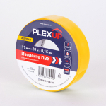 Изолента ПВХ 19мм-20м желтая PLEXUP Изолента ПВХ 19мм-20м желтая PLEXUP