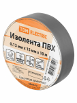 Изолента ПВХ 0,13х15 мм Серая 10 м TDM