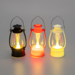 Набор из 3 фонарей со свечкой 9,5см, цвет корпуса белый/красный/черный, цвет свечения теплый белый, питание 3xLR1130 (в комплекте)