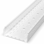 Лоток перфорированный Стандарт 300х100х3000 (0,8 мм) RAL 9003 (6 м/уп) Промрукав Лоток перфорированный Стандарт 300х100х3000 (0,8 мм) RAL 9003 (6 м/уп) Промрукав