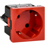 Розетка 45град з/к б/ш б/з красная