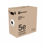 Кабель витая пара U/UTP, CAT 5e, ZH нг(А)-HF, 4PR, 24AWG, INDOOR, SOLID, оранжевый, 305м, РФ REXANT