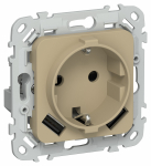 FLITE Роз.с з/к/ш 16А USB AA 3,1А б/к РСЮша11-1-ФлХ хак. IEK