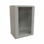 WRline Шкаф настенный 19-дюймовый (19"), 22U, 1086x600х600мм, стеклянная дверь, цвет серый (RAL 7035) (разобранный)